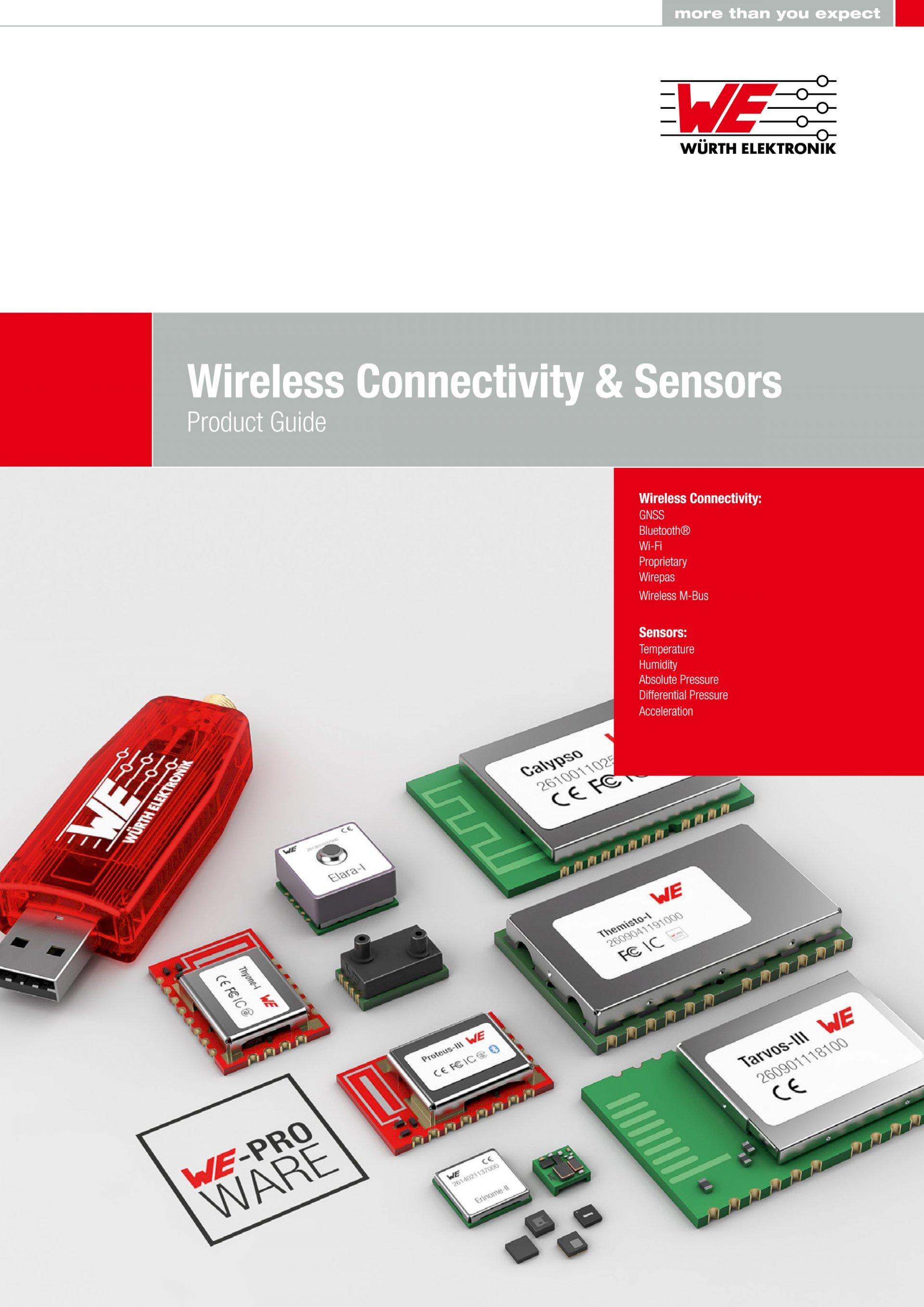 Würth Elektronik presents its Wireless Connectivity & Sensors Product Guide
