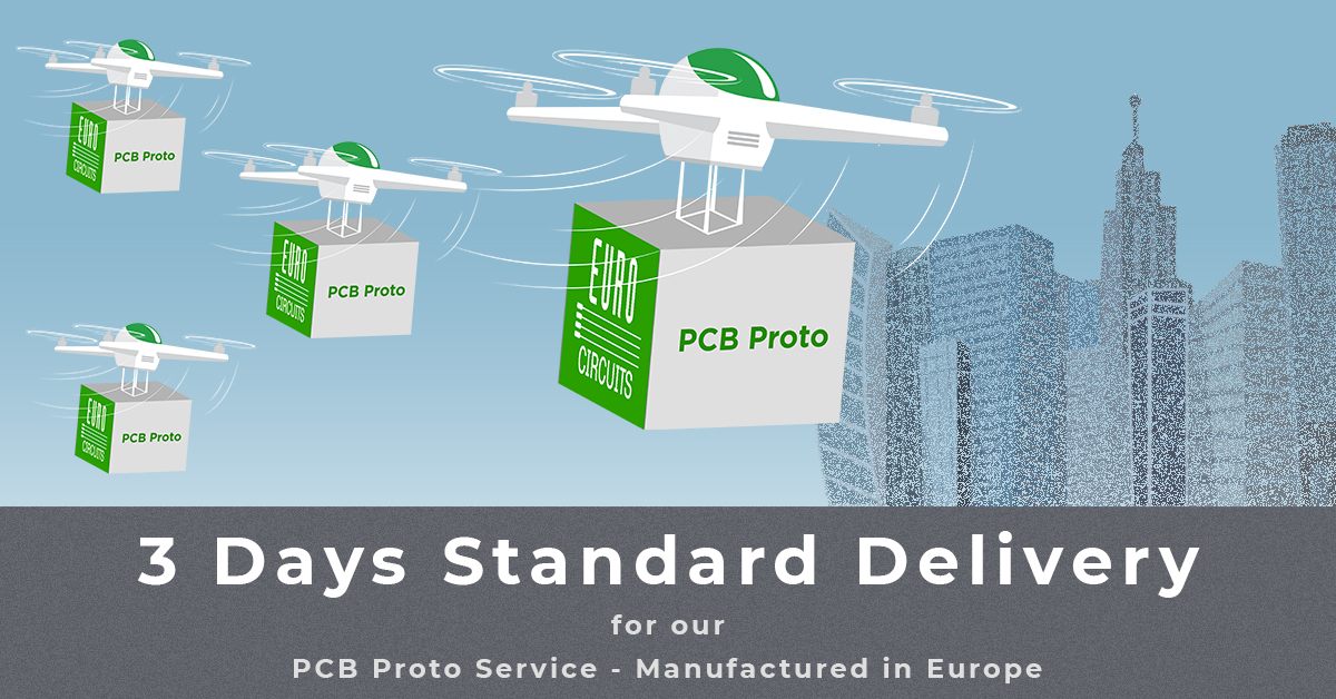3 Working Days Standard Delivery Term for Eurocircuits' PCB proto service.