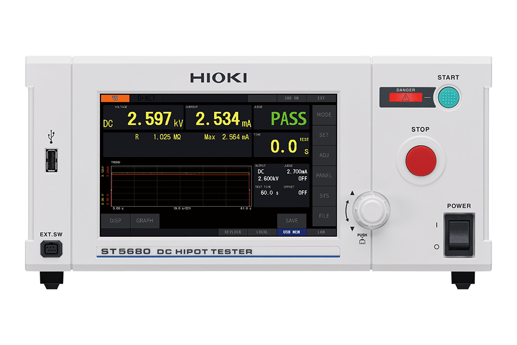 HIOKI Launches DC Hipot Tester ST5680