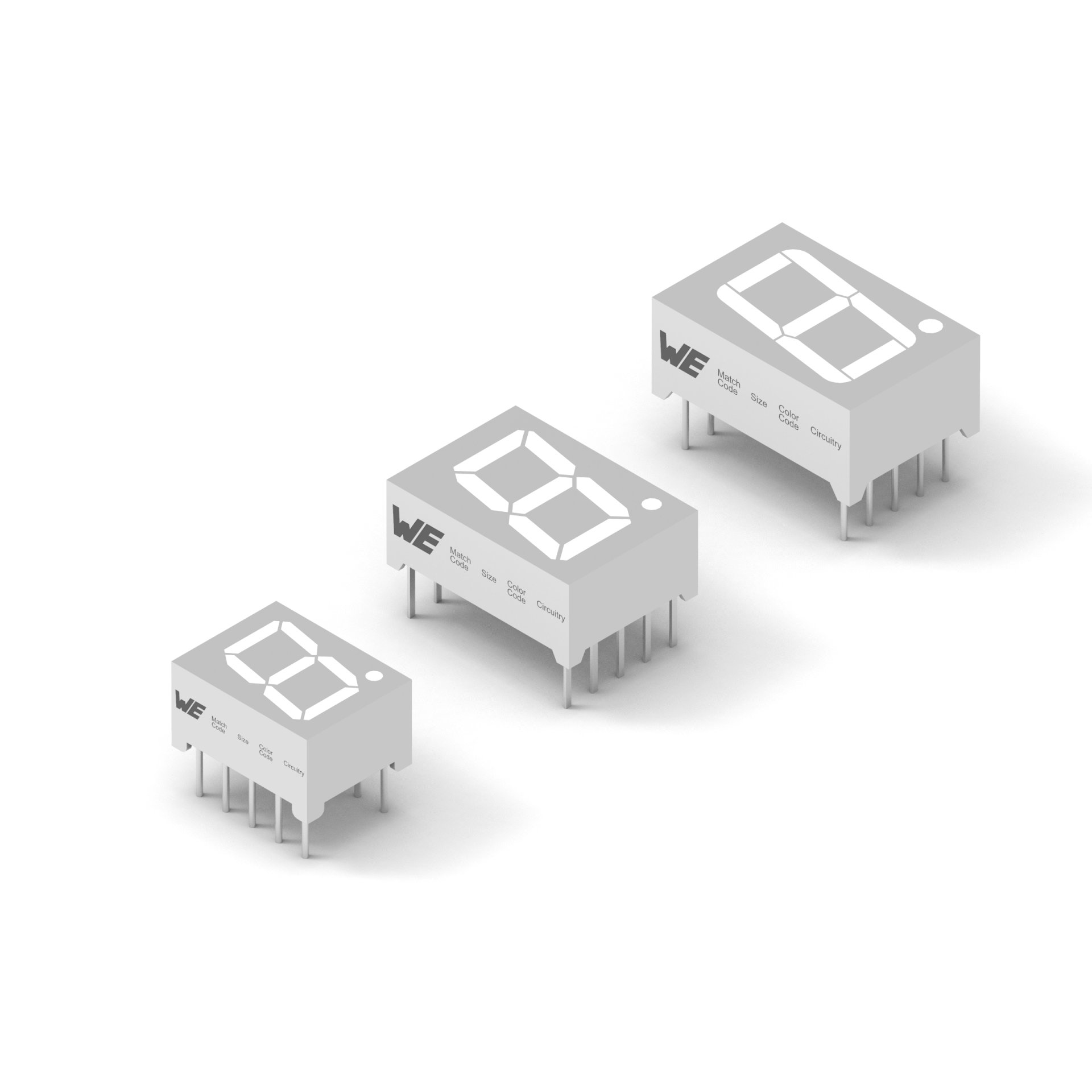 7-segment displays from Würth Elektronik