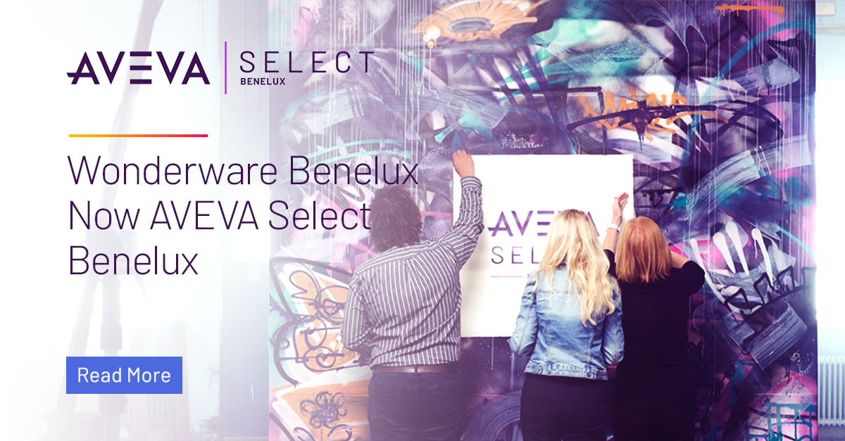 Wonderware Benelux gaat een samenwerking aan met AVEVA en zal veranderen in AVEVA Select Benelux.