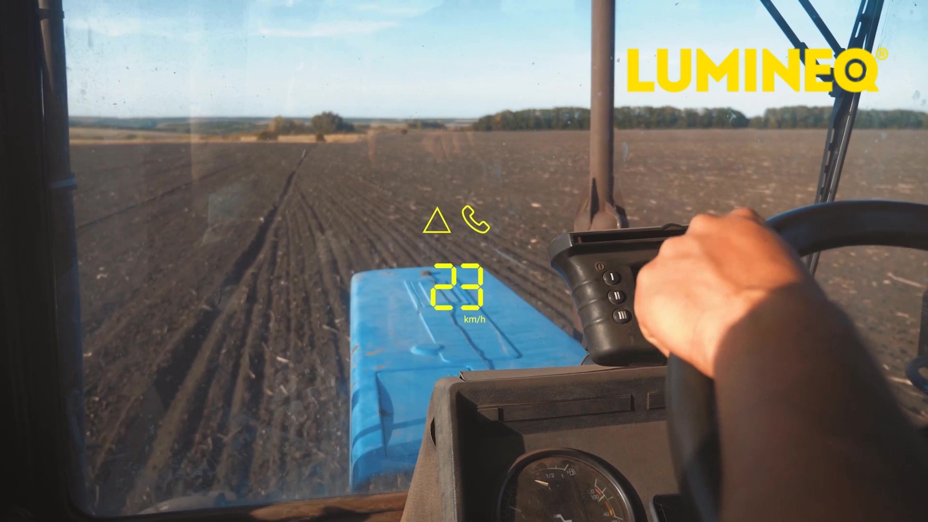 LUMINEQ transparent displays solve a dilemma in cabin design for agricultural and industrial vehicles