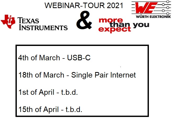 Webinartour Texas Instruments and Würth Elektronik
