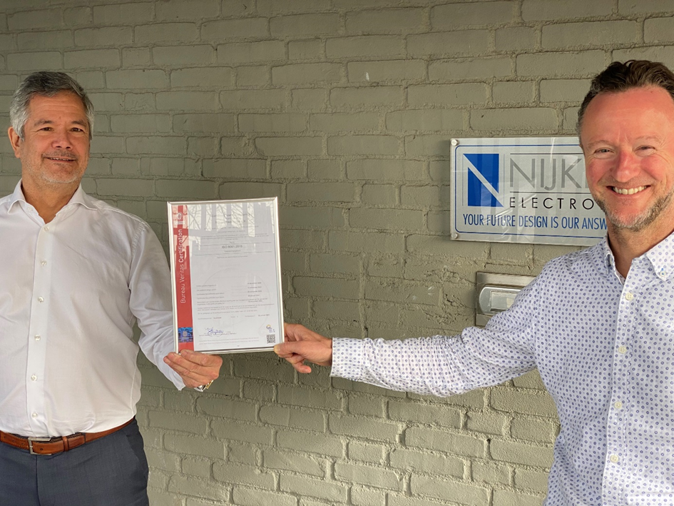 New ISO 9001:2015 Certification for Nijkerk Electronics