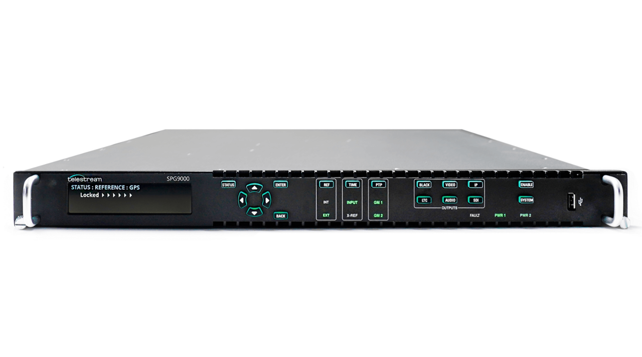 Telestream SPG9000 Timing and Reference System Advances IP/Hybrid Timing with Dual Independent PTP Sources and Expanded Satellite Connectivity