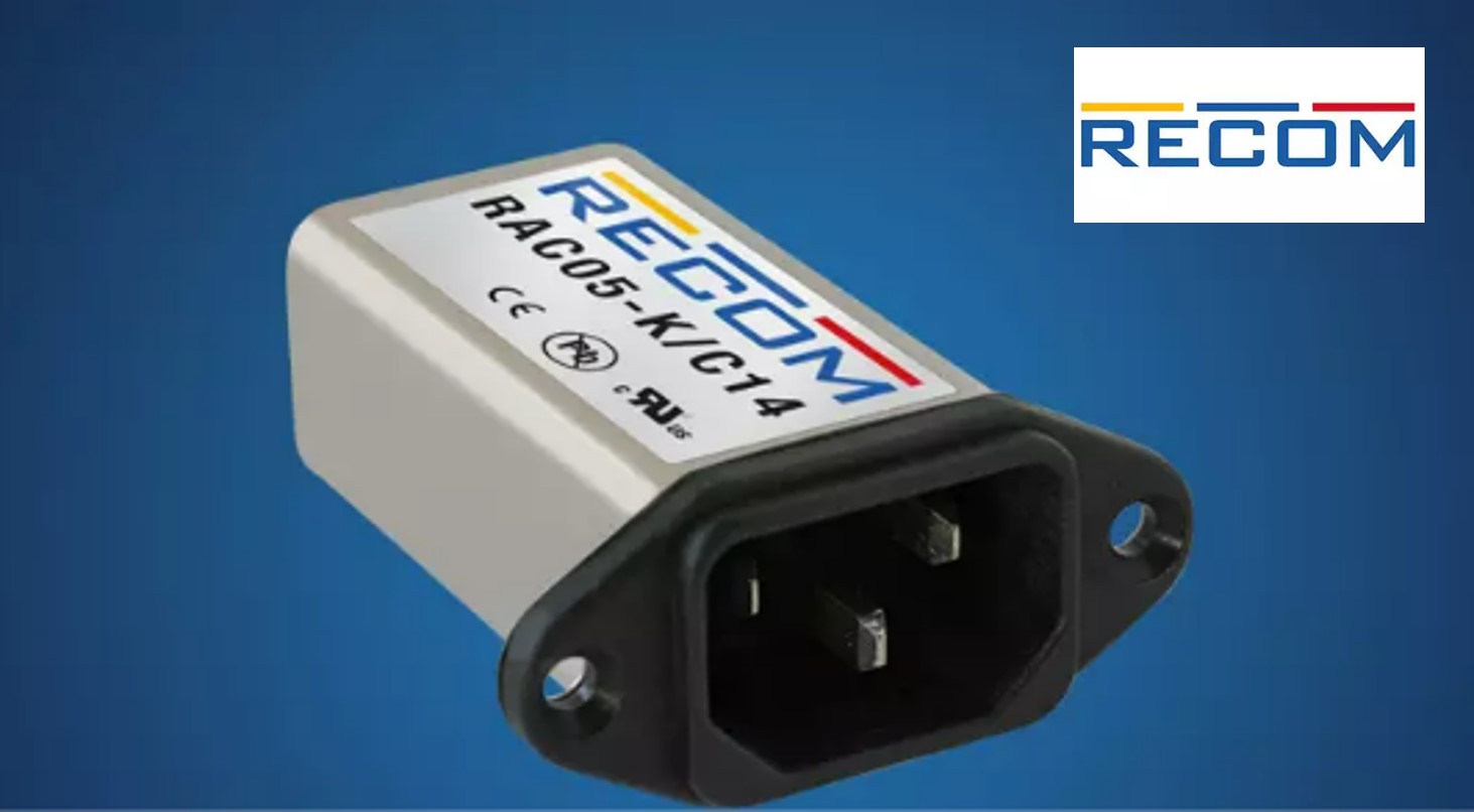 All-in-one: RECOM AC/DC power supply in IEC mains filter housing