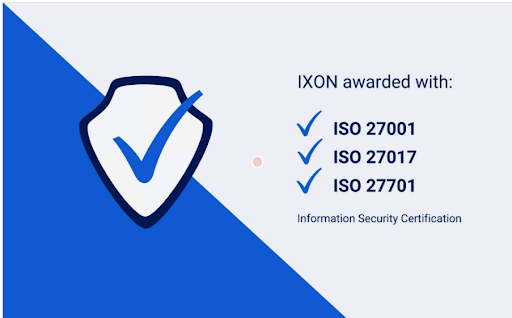 IXON beloond met drie ISO-certificaten
