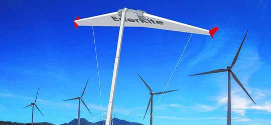 Coaxiale tandwielkast centraal in EnerKite vlieger voor windenergie