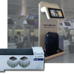 Single point load cells and weight transmitters integrated in the Cabin Size Scanner for handluggage suitcases