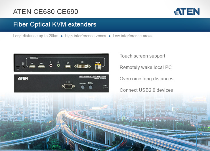 ATEN CE680 and CE690 Fiber Optical KVM Extenders