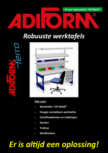 Adiform brochure Robuuste werktafels